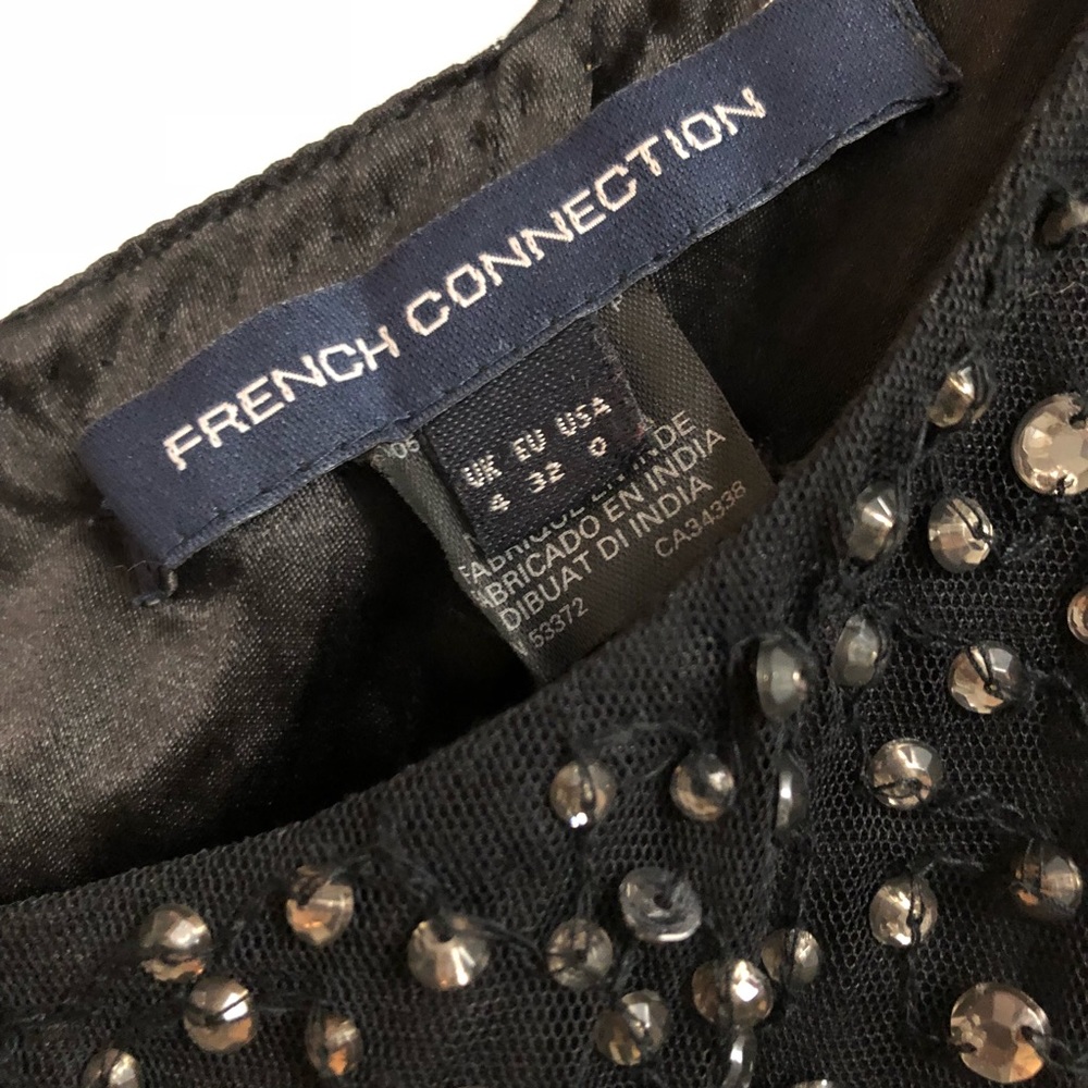 French Connection jeweled one shoulder party dress - Picture 5 of 7